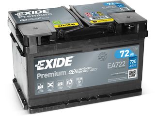 Μπαταρία Exide Premium EA722,  72Ah 720cca ,χαμηλή