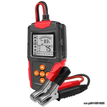 Qoltec 52484 LCD digital battery tester | 12V | 24V | 3Ah-200Ah