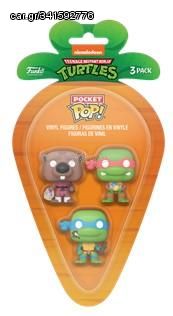 Funko 3-Pack Carrot Pocket Pop!: Teenage Mutant Ninja Turtles - Leonardo/Raphael/Splinter Vinyl Figures