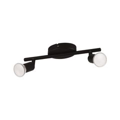 Σποτ Δίφωτο 28,5cm 2xGU10 Μαύρο Eglo Buzz-Led 32429