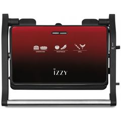 Izzy IZ-2022 224266 Τοστιέρα Γκριλιέρα 1000W Κόκκινη ΕΩΣ 12 ΔΟΣΕΙΣ