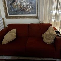 Σαλόνι με τριθεσιο και διθέσιο καναπέ