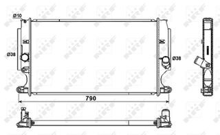 Ψυγείο νερού/εξαρτήματα TOYOTA AURIS, AVENSIS, COROLLA, VERSO 1.6D/2.0D/2.2D 10.06-12.18
