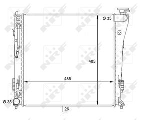Ψυγείο νερού/εξαρτήματα HYUNDAI I40 I, I40 I CW 1.7D 07.11-05.19