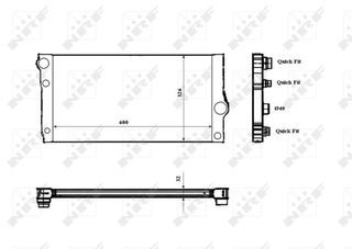 Ψυγείο νερού/εξαρτήματα BMW 5 (F10), 5 (F11), 5 GRAN TURISMO (F07), 6 (F12), 6 (F13), 6 GRAN COUPE (F06), 7 (F01, F02, F03, F04) 3.0/3.0H 09.08-10.18