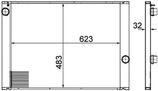 Ψυγείο νερού/εξαρτήματα BMW 5 (E39), 5 (E60), 5 (E61), 6 (E63), 6 (E64) 2.0-5.0 09.00-12.10
