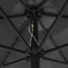 vidaXL Ομπρέλα Κήπου Ανθρακί 270 x 246 εκ. με Ιστό Αλουμινίου-thumb-4