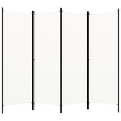 vidaXL Διαχωριστικό Δωματίου με 4 Πάνελ Λευκό 200 x 180 εκ.