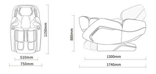 Πολυθρόνα Μασάζ Life Care by i-Rest SL‑A307‑8 Μαύρη-thumb-9