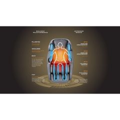 Πολυθρόνα Μασάζ Life Care by i-Rest SL‑A307‑8 Καφέ-thumb-4