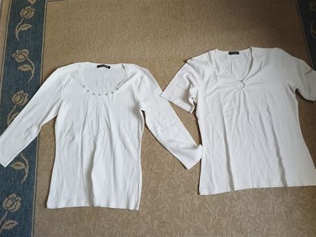 Σετ 2 Λευκά γυναικεία μπλουζάκια 