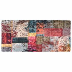 vidaXL Χαλί Πλενόμενο Πολύχρωμο 80 x 300 εκ. Patchwork-thumb-1