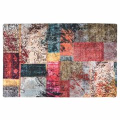 vidaXL Χαλί Πλενόμενο Πολύχρωμο 80 x 150 εκ. Patchwork-thumb-1