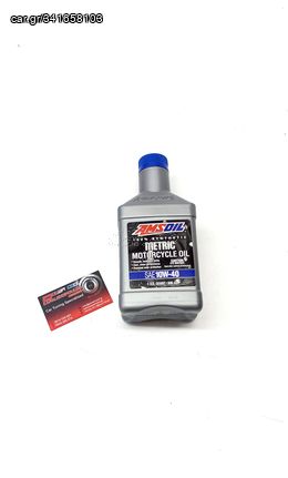 ΛΑΔΙ ΚΙΝΗΤΗΡΑ ΥΨΗΛΩΝ ΑΠΟΔΟΣΕΩΝ AMSOIL 10W-40 100% SYNTHETIC METRIC MOTORCYCLE OIL 946ml