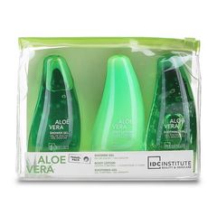 IDC Institute Aloe Vera Series Travel Set Shower Gel 80ml, Body Lotion 80ml, Soothing Gel 80ml & Cosmetic Bag