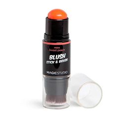 IDC Magic Studio Blush Stick & Brush Ρουζ σε Μορφή Στικ με Βουρτσάκι MS04 Sweet Peach Κόκκινο Ροδακινί 4.5gr