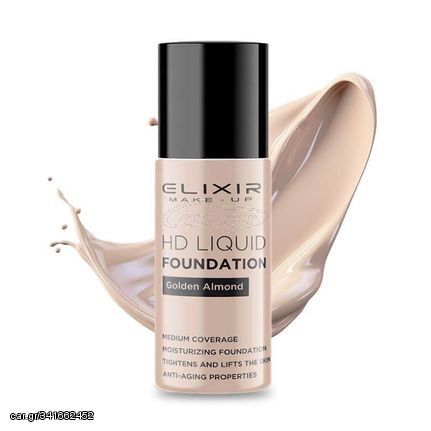 Elixir HD Liquid Foundation Υγρό Make up No 01 Golden Almond 25ml