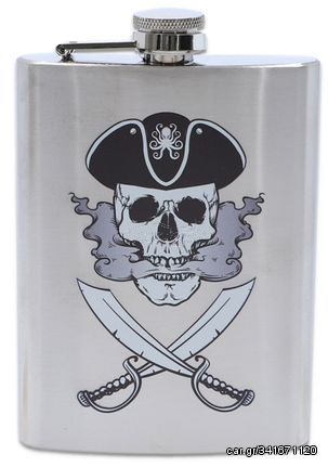 Hip Flask Φλασκί Ποτού Chrome Pirate (F4010) - 240ml