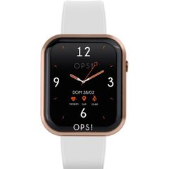 OPS! SMART CALL Rose Gold White Rubber Strap OPSSW-11