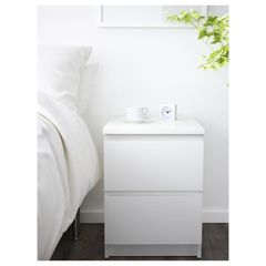 Κομοδίνα MALM IKEA με γυαλί-thumb-2