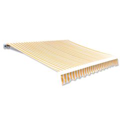 vidaXL Τεντόπανο Πορτοκαλί / Λευκό 3,5 x 2,5 μ. από Καραβόπανο