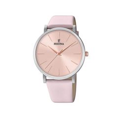Festina Boyfriend, Women's Watch, Pink Leather Strap F20371/2