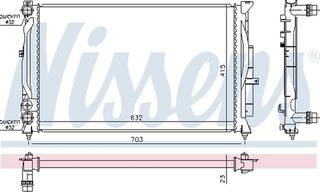 Nissens Ψυγείο, Ψύξη Κινητήρα - 60308A