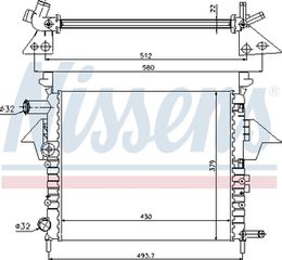 Nissens Ψυγείο, Ψύξη Κινητήρα - 63856