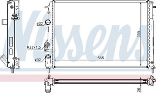 Nissens Ψυγείο, Ψύξη Κινητήρα - 63896A