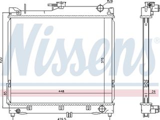 Nissens Ψυγείο, Ψύξη Κινητήρα - 64162