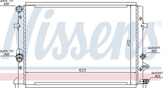 Nissens Ψυγείο, Ψύξη Κινητήρα - 65295