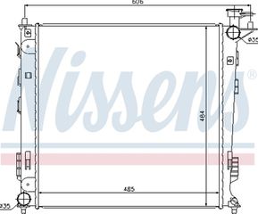 Nissens Ψυγείο, Ψύξη Κινητήρα - 67517