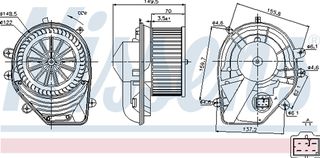 Nissens Βεντιλατέρ Εσωτερικού Χώρου - 87060