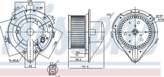 Nissens Βεντιλατέρ Εσωτερικού Χώρου - 87066