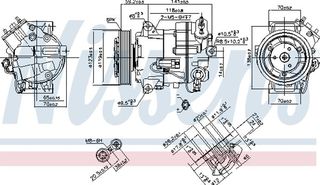Nissens Συμπιεστής, συστ. Κλιματισμού - 890264