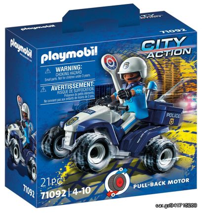 Playmobil City Action Police Quad για 4-10 ετών (71092)