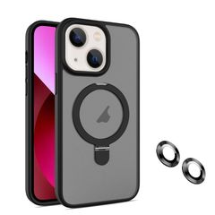 Holder Camera Lens Back Cover Σιλικόνης Μαγνητικό Μαύρο (iPhone 11) acc.40354