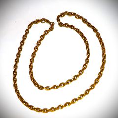24K 5macro Χρυσή αλυσίδα λαιμού 26γρ με επιχρυσωμένο πάχος χρυσού 5macro μηκος 61εκ. πάχος αλυσίδας 5mm-thumb-3