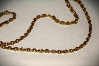 24K 5macro Χρυσή αλυσίδα λαιμού 26γρ με επιχρυσωμένο πάχος χρυσού 5macro μηκος 61εκ. πάχος αλυσίδας 5mm-thumb-7