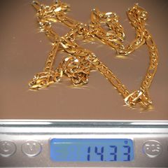 Αλυσίδα λαιμού 22K 5macro επίχρυση με επιχρυσωμένο πάχος 5macro μήκος 60εκ. βάρους 14,3 γραμμαρίων-thumb-5