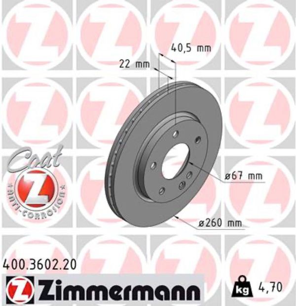 Zimmermann Δισκόπλακα - 400.3602.20