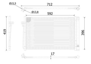 Συμπυκνωτής σύστ. κλιματισμού BMW 5 (E39), 5 (E60), 5 (E61), 6 (E63), 6 (E64), 7 (E65, E66, E67) 2.0-6.0 09.00-12.10