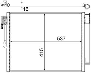 Συμπυκνωτής σύστ. κλιματισμού OPEL MERIVA B 1.3D-1.7D 06.10-03.17