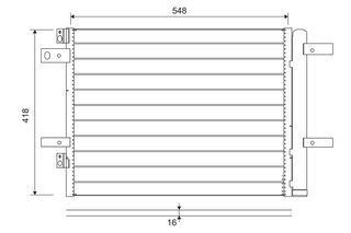 Συμπυκνωτής  σύστ. κλιματισμού CITROEN C4 GRAND PICASSO II, C4 PICASSO II, C4 SPACETOURER, GRAND C4 SPACETOURER, JUMPY III, SPACETOURER; FIAT SCUDO; OPEL GRANDLAND / GRANDLAND X 1.2-Electric