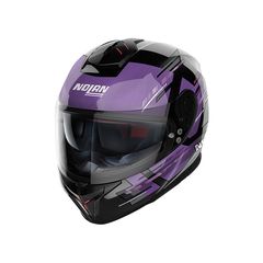 ΚΡΑΝΟΣ FULL FACE N80-8 METEOR N-COM 070 METAL BLACK/VIOLET ECE 22.06| NOLAN