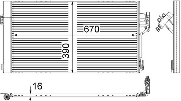 Συμπυκνωτής σύστ. κλιματισμού MERCEDES VIANO (W639), VITO / MIXTO (W639), VITO (W639) 2.0D-3.7 09.03-