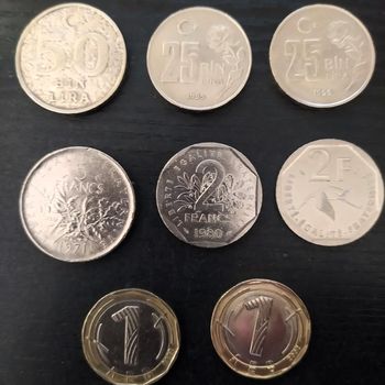 Νομίσματα franc lev lira 1971 - 1999