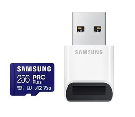 Samsung Pro Plus (2023) microSDXC 256GB Class 10 U3 V30 A2 UHS-I με USB Reader