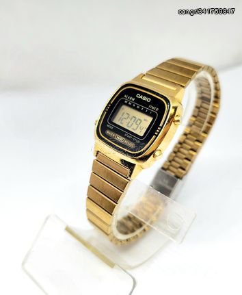 Casio LA670WEGA Ψηφιακό Ρολόι με Χρυσό Μεταλλικό Μπρασελέ Α9026 ΤΙΜΗ 55 ΕΥΡΩ
