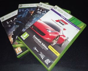 Halo 3,4,Reach & forza Motorsport 4